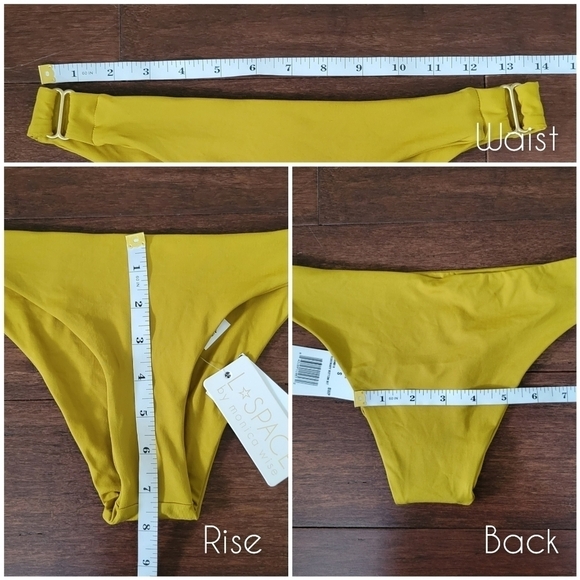 NWT L*Space Rosemary Bitsy Cut skimpy bikini bottom size S chartreuse green - Picture 12 of 12
